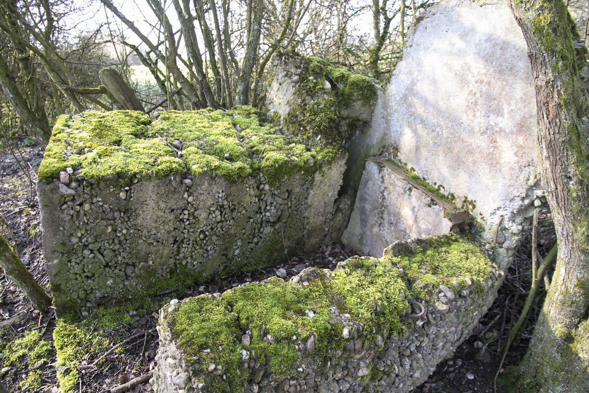 Ligne Maginot - MISTBERG 4 - (Observatoire d'infanterie) - Les restes de l'observatoire.
Bloc vertical à l'origine