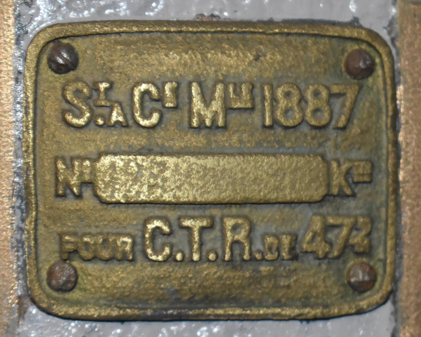 Ligne Maginot - Plaque de l'affût crinoline du canon 47 - 