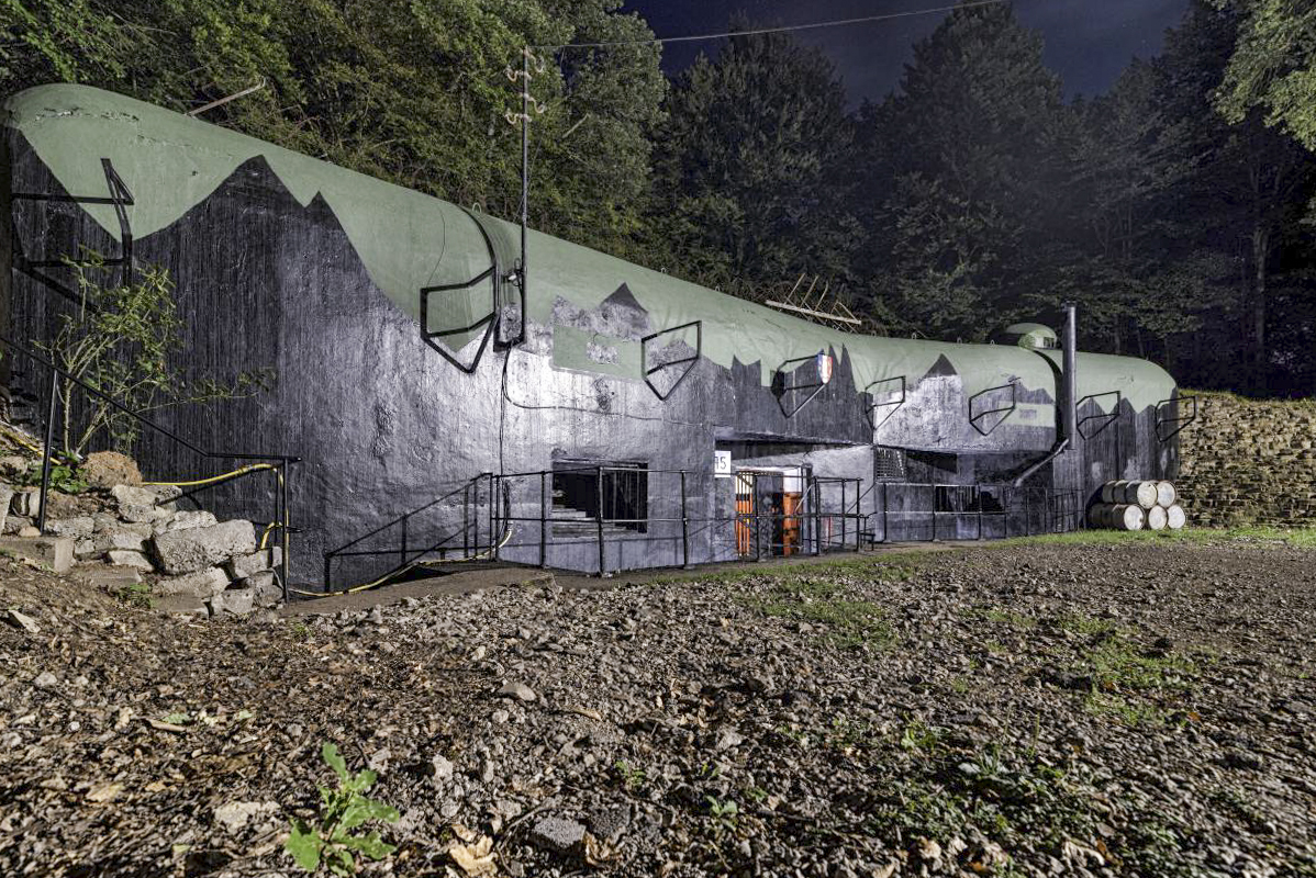 Ligne Maginot - BOUSSE - A24 - (Ouvrage d'infanterie) - Le bloc d'entrée en pleine nuit... 