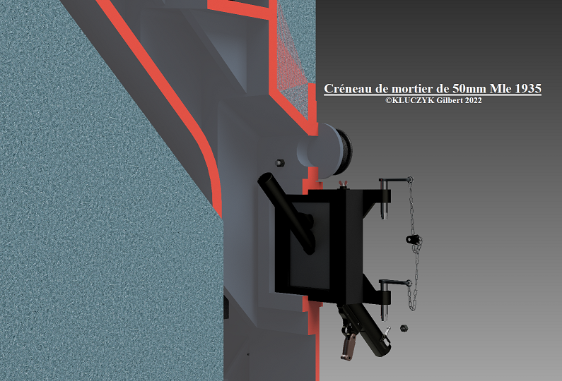 Créneau pour mortier de 50 mm