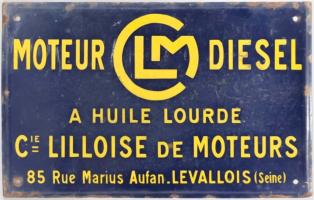 Ligne Maginot - Compagnie Lilloise des Moteurs (CLM) - Plaque publicitaire CLM