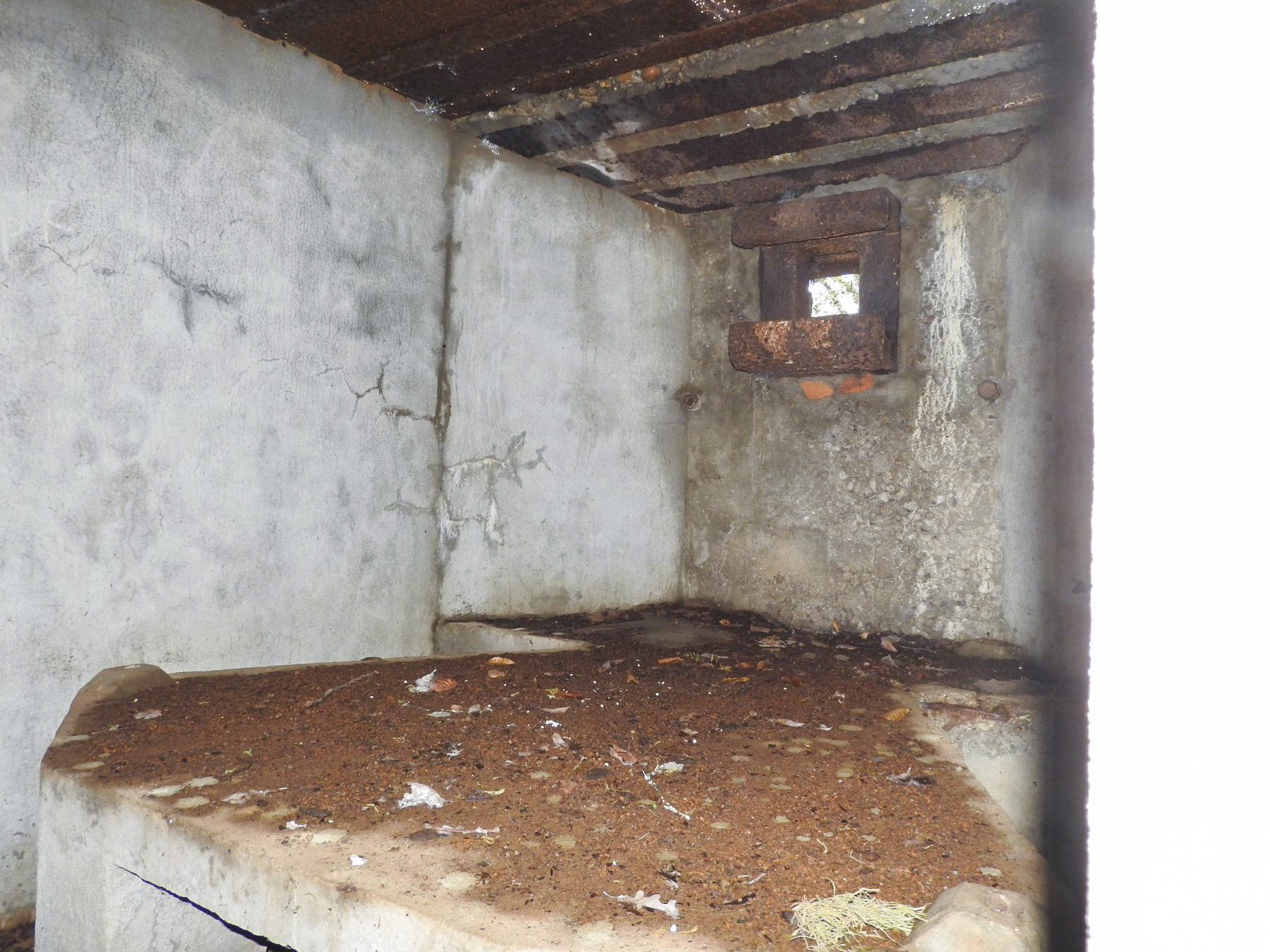 Ligne Maginot - BOIS DES FORTS - (Blockhaus pour arme infanterie) - La chambre de tir avec sa trémie Condé.