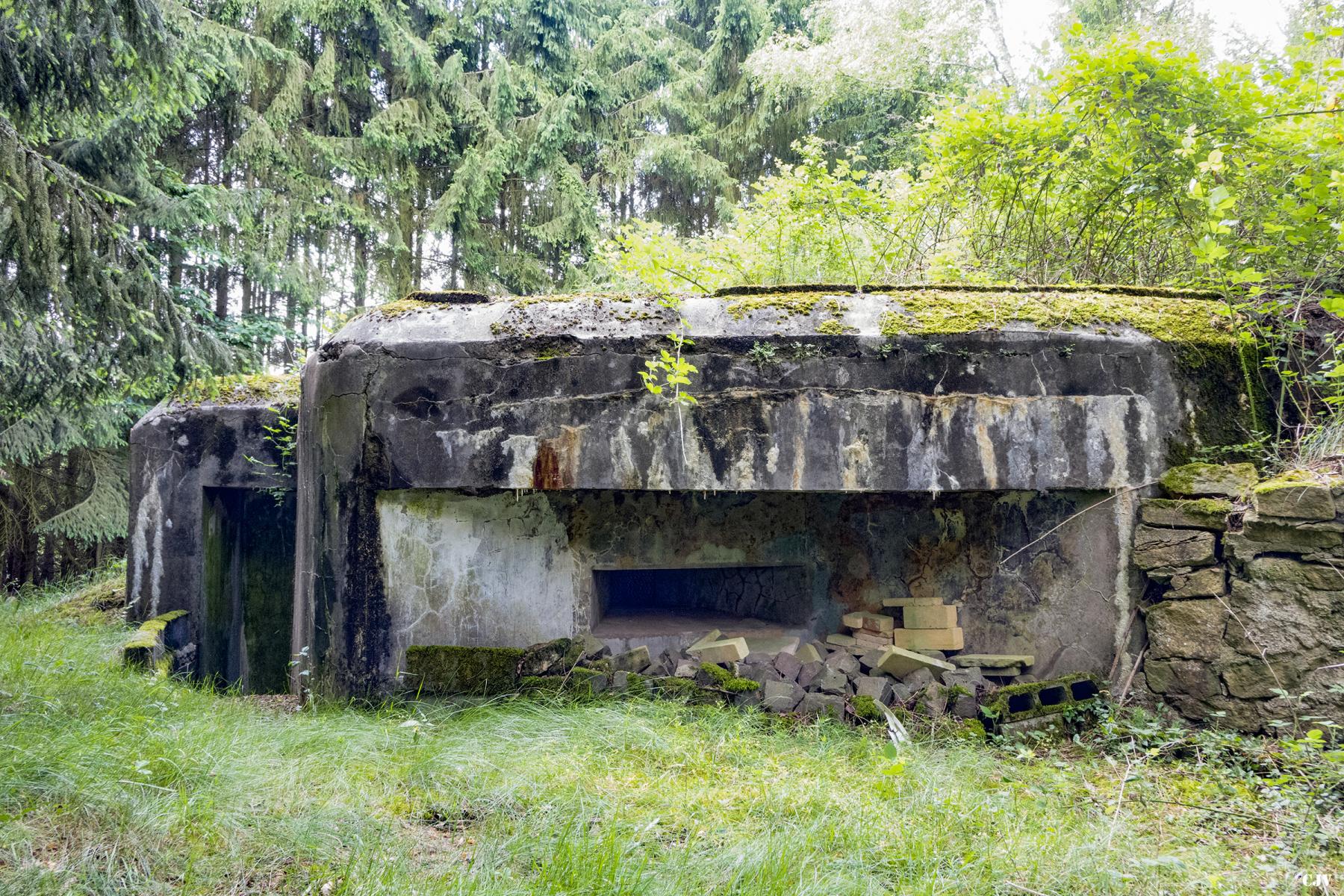 Ligne Maginot - BB7 - (Blockhaus pour canon) - La façade de tir de flanquement vers la droite