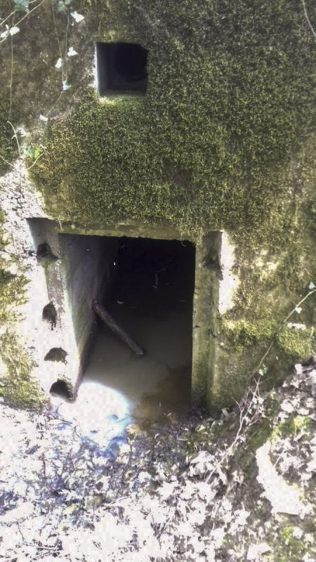 Ligne Maginot - CB277 - IDLINGEN - (Blockhaus pour arme infanterie) - L'entrée du blockhaus inondé.