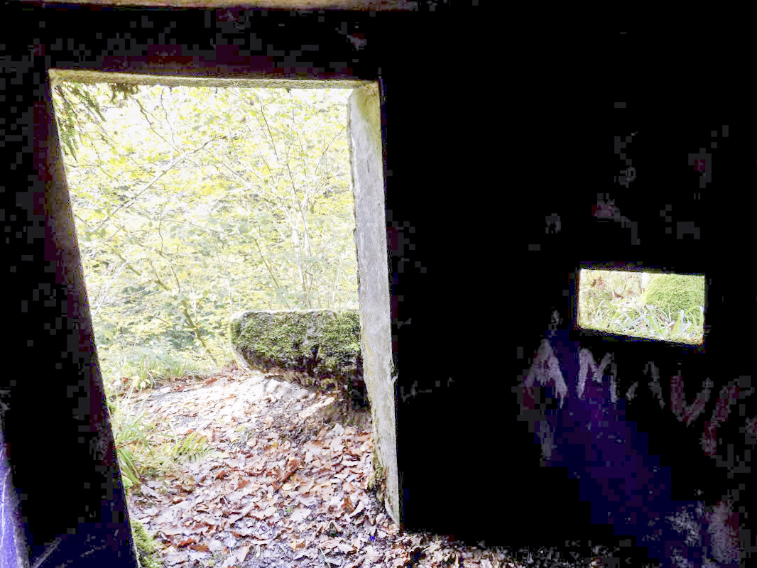 Ligne Maginot - Blockhaus Bb39-C - La PILLE - L'entrée et créneau gauche