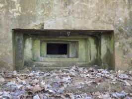 Ligne Maginot - 73BIS - LE CHENE - (Blockhaus pour arme infanterie) - Face frontale, créneau centrale