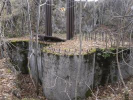 Ligne Maginot - O42 - LA COLETTA NORD - (Casemate d'infanterie - Simple) - Le radier avec le montant inférieur de la porte