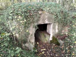 Ligne Maginot - 4B - LES ENTRECOURS NORD - (Blockhaus pour canon) - Vue de l'entrée et de la rampe adaptée à l'installation d'un canon antichar de 25mm.