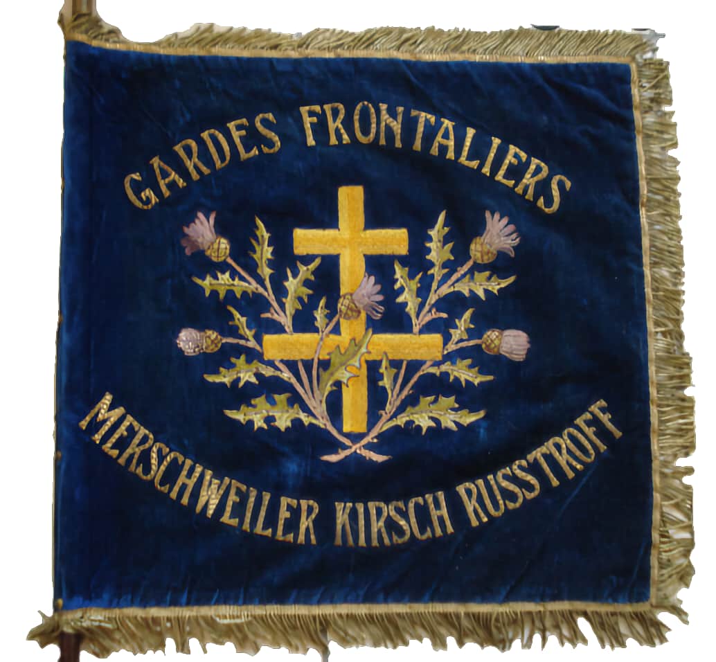 Ligne Maginot - Compagnie de Gardes Frontaliers (CGF) - Fanion de la section de gardes frontaliers de Merschwiller - Kirsch - Rustroff