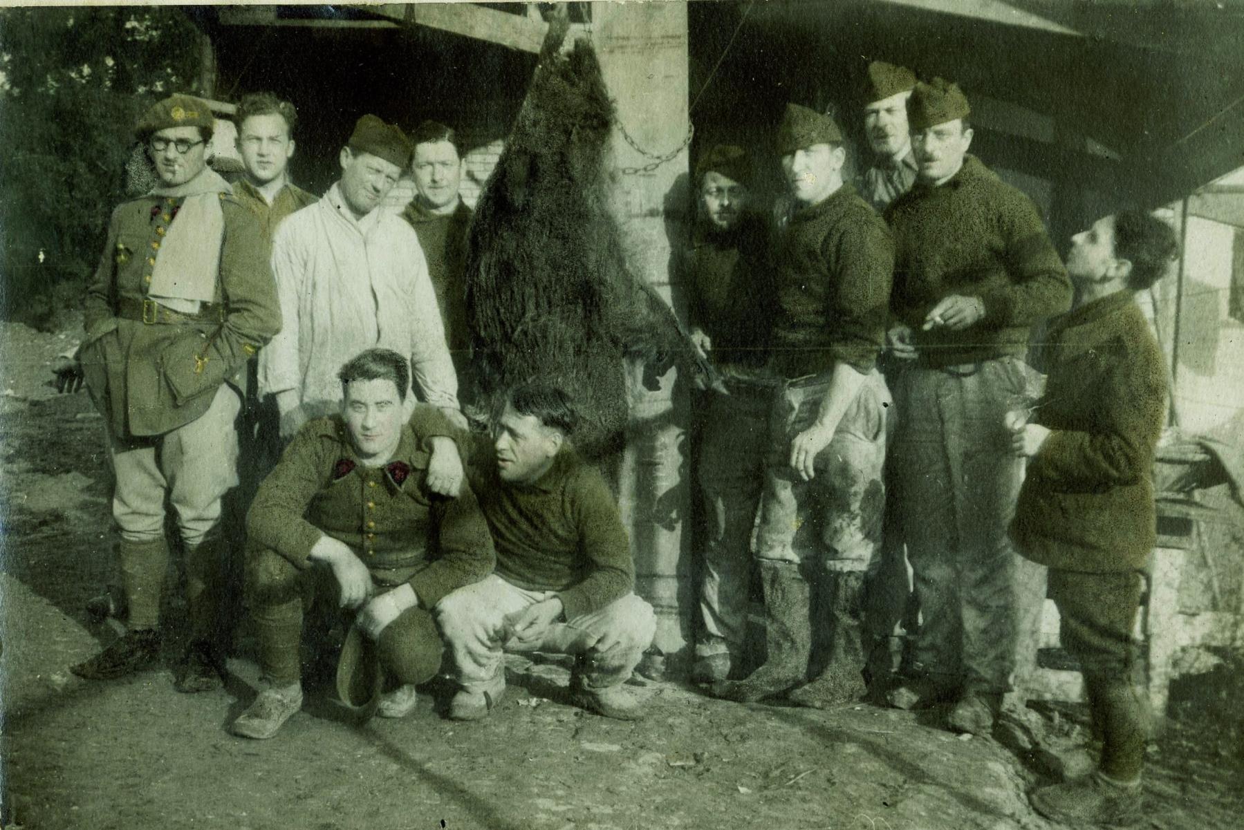 Ligne Maginot - 202/81° Compagnie de Sapeurs Téléphonistes (202/81) - Résultat de la chasse de la section de déroulement rapide, un beau sanglier