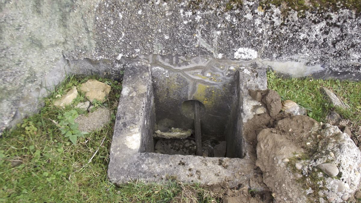 Ligne Maginot - A95 - TETAIGNE A - (Blockhaus lourd type STG / STG-FCR - Double) - Fosse d'évacuation des douilles du canon de 25 mm 