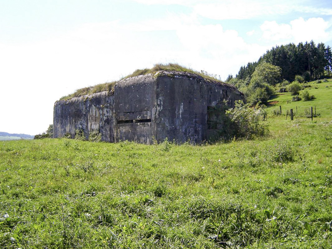 Ligne Maginot - 74 - LES FOURCHES - (Blockhaus lourd type STG / STG-FCR - Double) - Le blockhaus vu face à l'ennemi