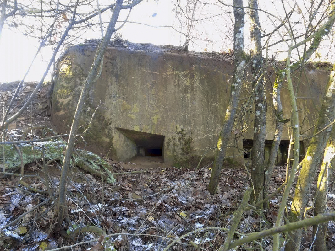 Ligne Maginot - 73BIS - LE CHENE - (Blockhaus pour arme infanterie) - Face frontale, créneaux droite et frontale