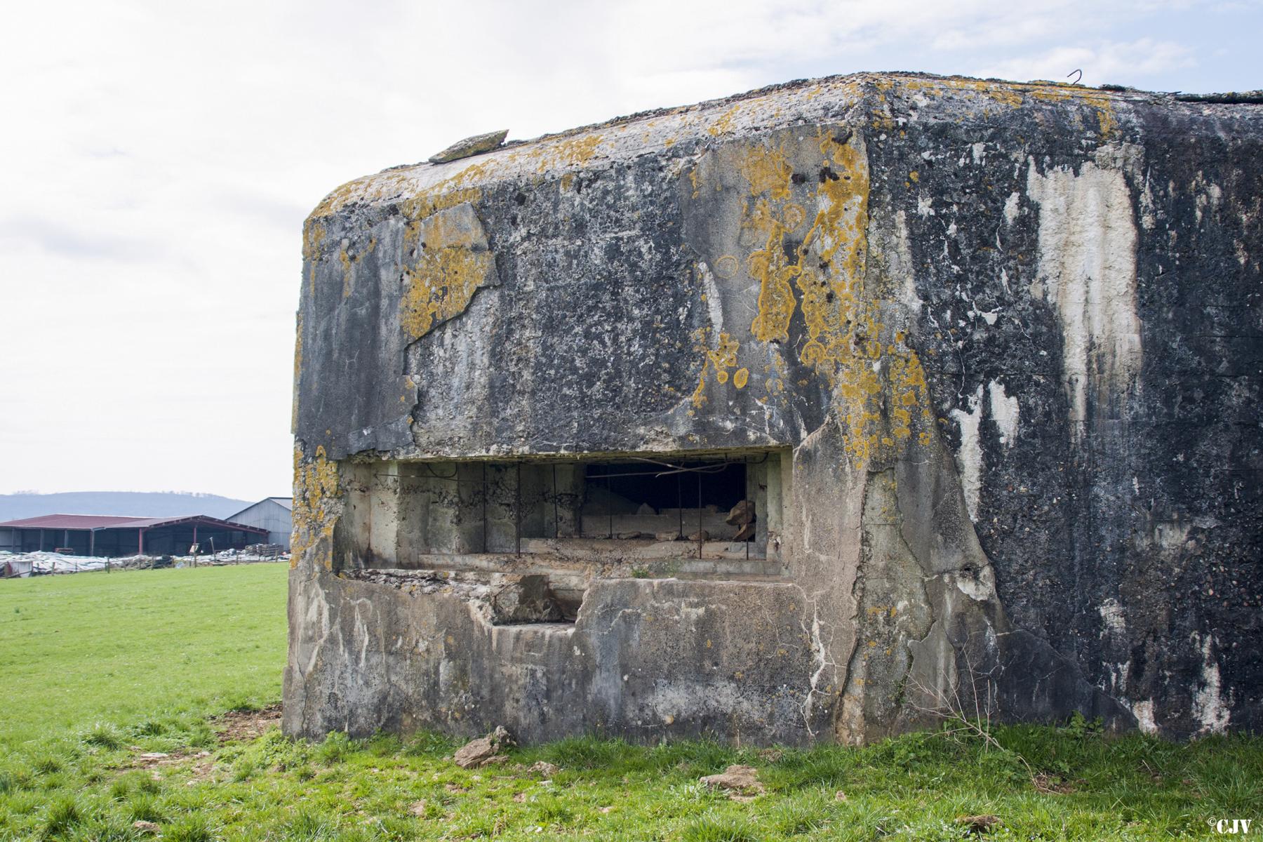 Ligne Maginot - MY12 - (Blockhaus lourd type STG / STG-FCR - Simple) - Créneau frontale pour observation