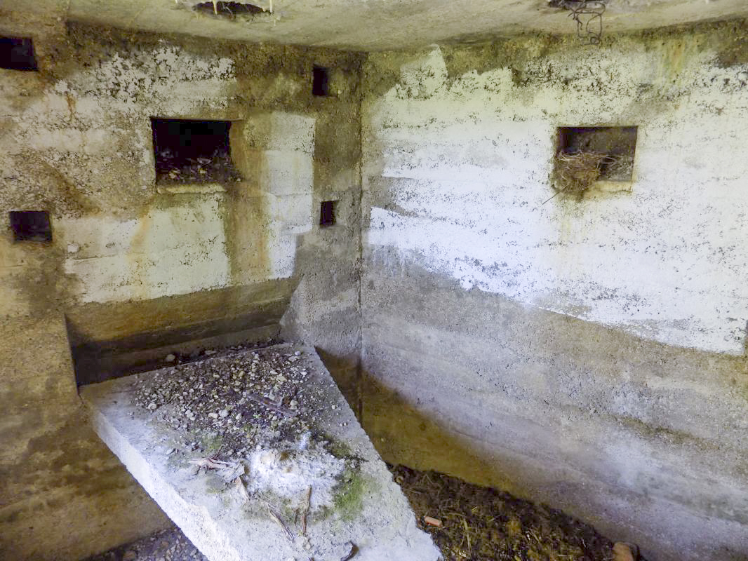 Ligne Maginot - 6C - VILLERS DEVANT MOUZON SUD - (Blockhaus pour arme infanterie) - Créneaux Hotchkiss, gauche et FM/Obs, centrale