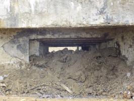 Ligne Maginot - LE BOCHET - (Blockhaus pour canon) - Face frontale, créneau A/C