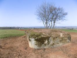 Ligne Maginot - N - LE RETAY - (Blockhaus pour canon) - Face droite: Vue de tir face gauche, Hotchkiss vers Euilly.