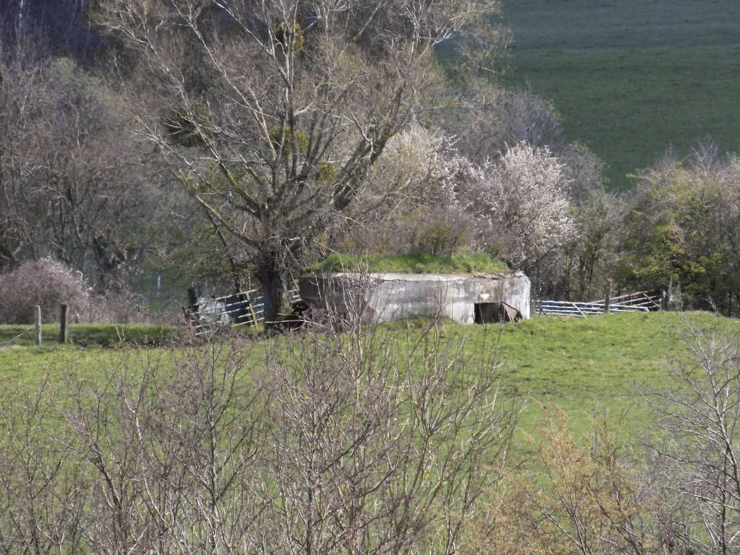 Ligne Maginot - VAUX LèS MOUZON NORD - (Blockhaus pour canon) - Vue vers l'est.
Blockhaus P-Fond-de-Noé-Nord