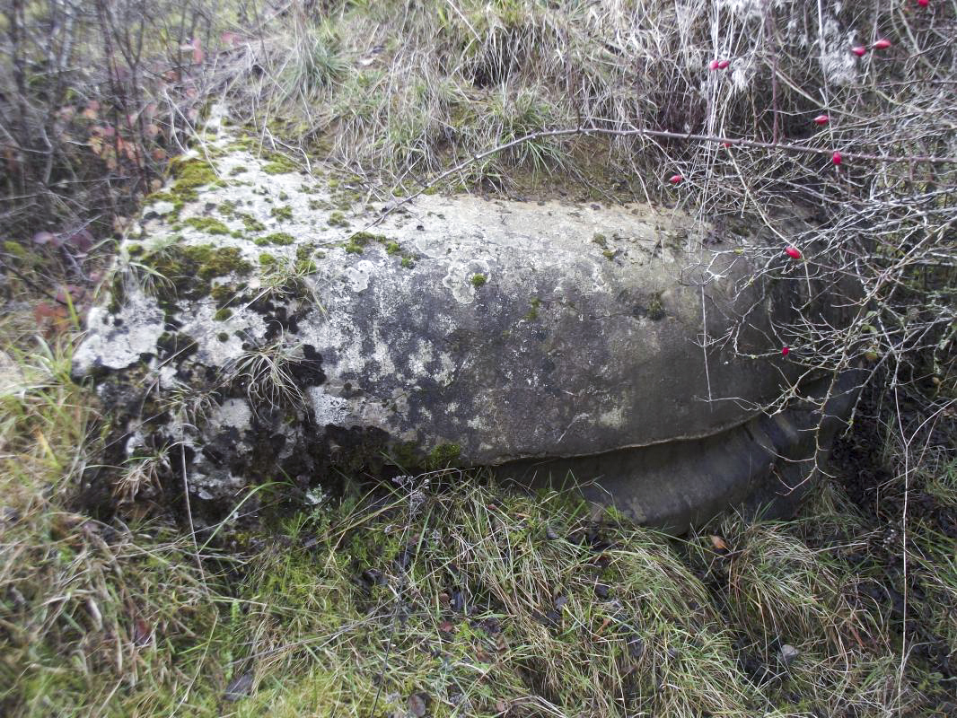 Ligne Maginot - CÔTE 311 TER - (Abri) - L'abri est coupé en deux (bombardement du 17 mai 1940), il est relié à un trou de combat (poste de tir) situé au dessus.