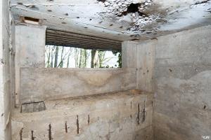 Ligne Maginot - G21 - (Blockhaus lourd type STG / STG-FCR - Simple) - Le creneau frontal vu de l'interieur
