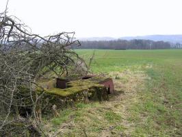 Ligne Maginot - Mo4 - La GRAVETTE - Vue arrière de l'observatoire, donnant une idée de la vue.