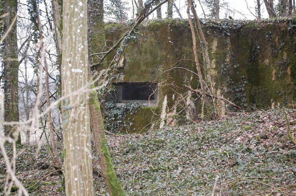 Ligne Maginot - G21 - (Blockhaus lourd type STG / STG-FCR - Simple) - Vue du créneau d'observation frontal de l'extérieur.