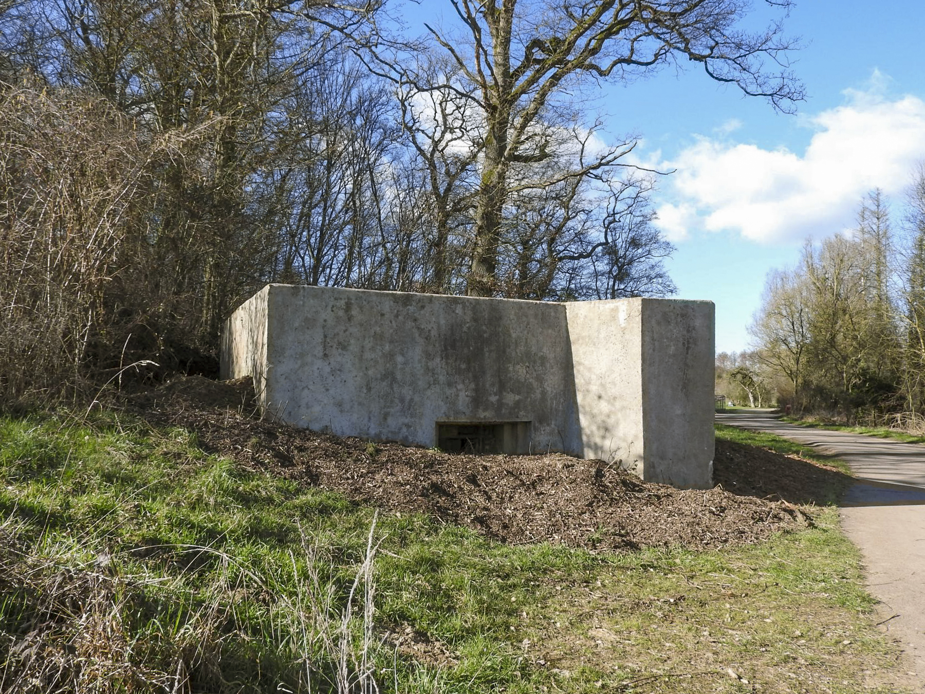 Ligne Maginot - CB164 - THEILBUSCH - (Blockhaus pour canon) - La façade de tir.