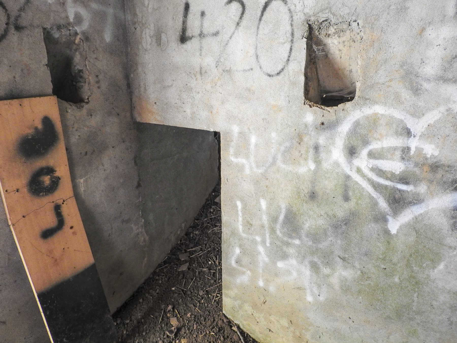 Ligne Maginot - CB160 - INGLANGE NORD - (Blockhaus pour canon) - L'entrée latérale.