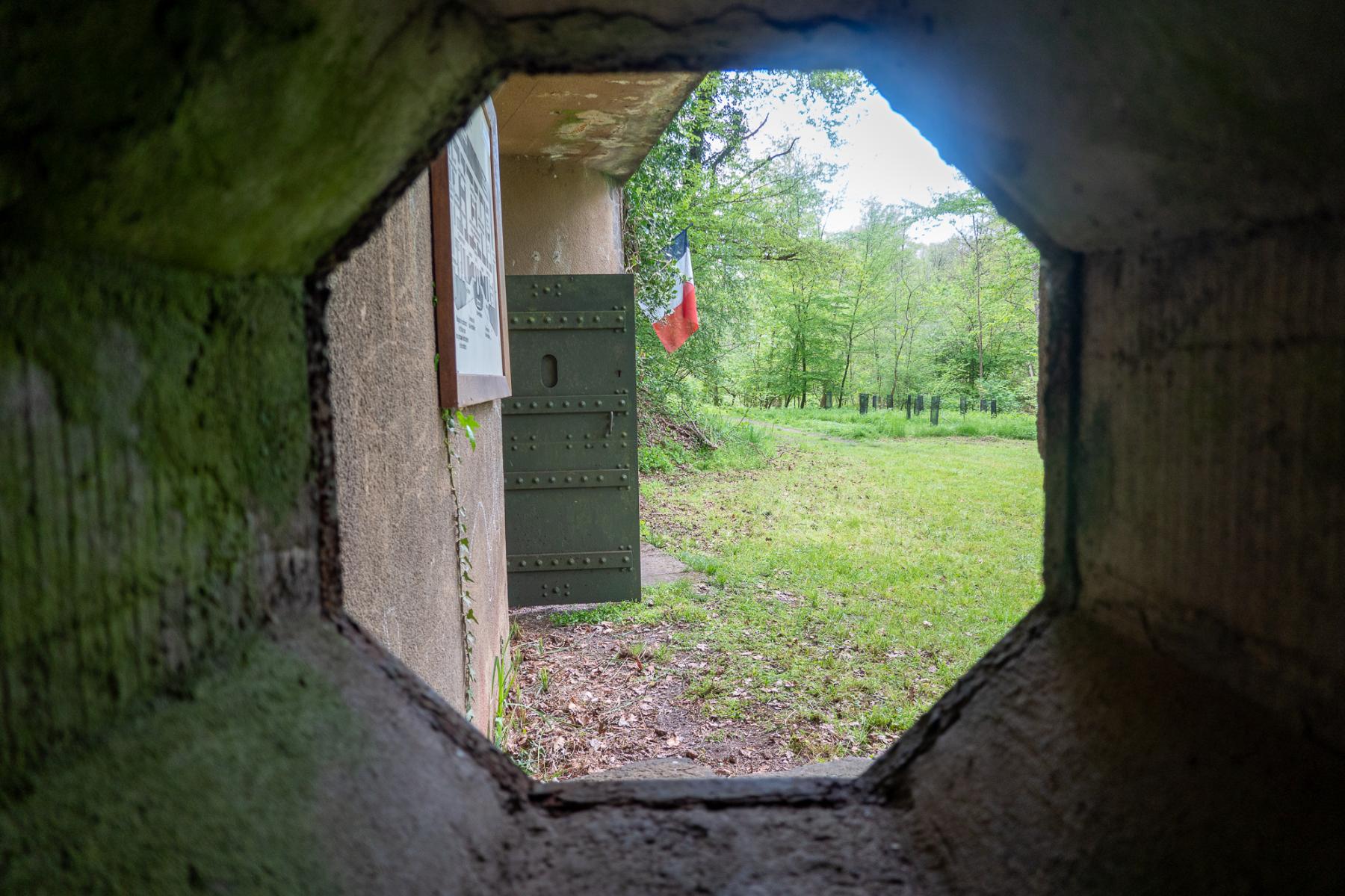 Ligne Maginot - HEIDENBUCKEL - (Abri) - Vue à travers du créneau de la caponnière de 