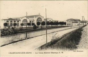 Ligne Maginot - SCHNEIDER-WESTINGHOUSE (SW) - Le Matériel électrique SW - Schneider-Westinghouse 
Les usines de Champagne sur Seine ou ont été produits les matériels SW équipant la ligne Maginot. 

Carte postale