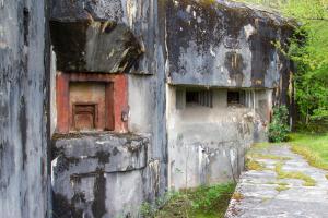 Ligne Maginot - HOCHWALD - (Ouvrage d'artillerie) - Bloc 13
Vue frontale des créneaux 