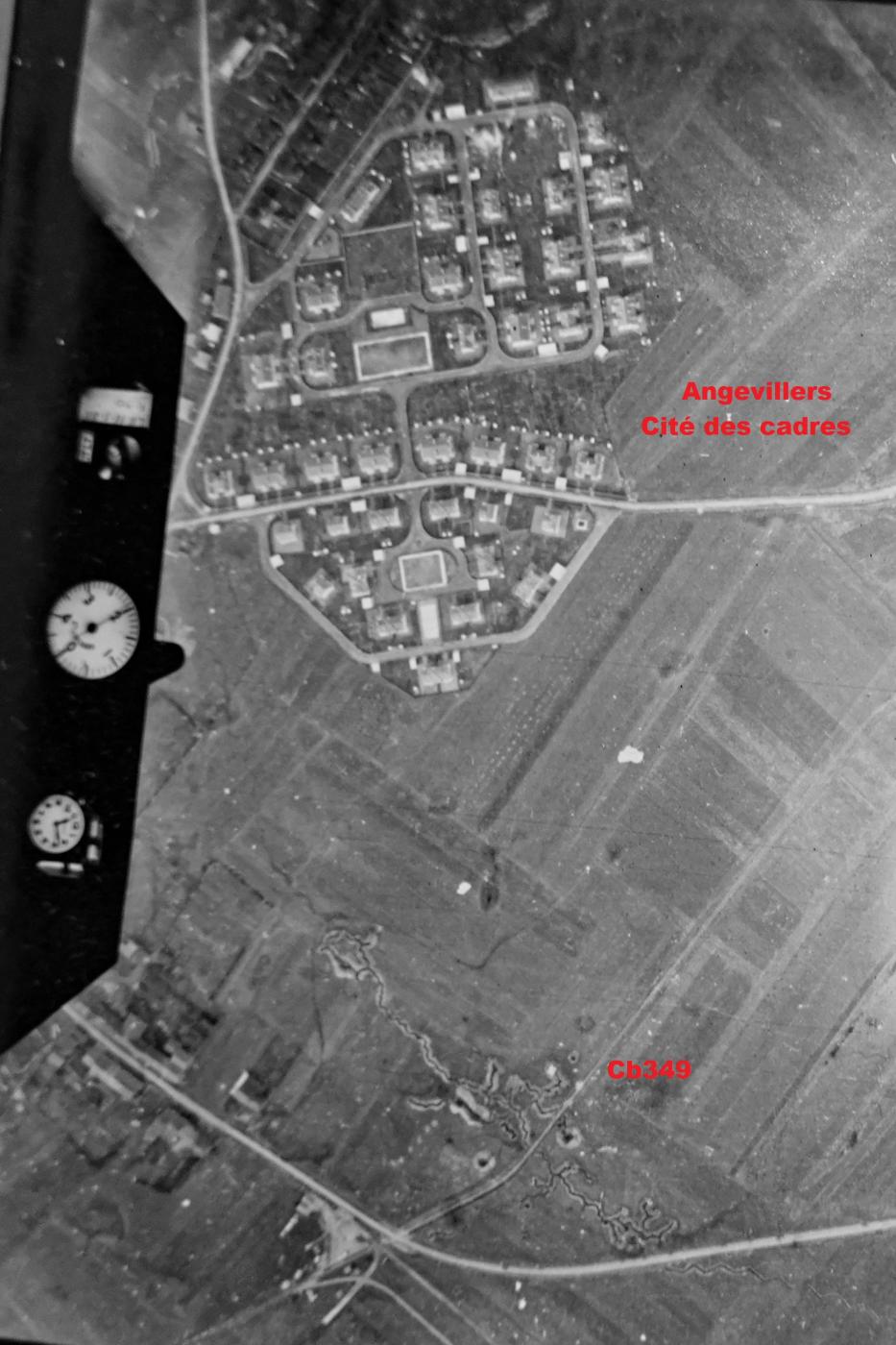 Ligne Maginot - CB349 - ANGEVILLERS SUD - (Blockhaus pour arme infanterie) - Vue aérienne du 11 mars 1940.
Mission 66 Alt 2000 
Observateur Lt Gaubert