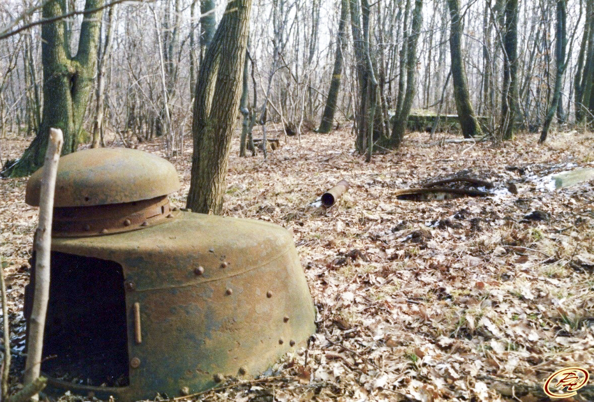 Ligne Maginot - TAUBRUNNENWALD 4 - FT - (Blockhaus pour arme infanterie) - En arrière plan puits de récupération des douilles et Taubrunnenwald 5