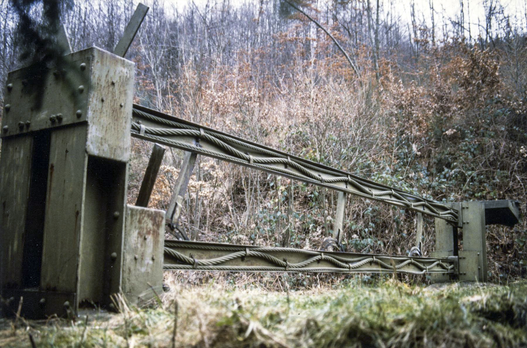 Ligne Maginot - 136 - (Barrage de Route) - La barrière en place au Simserhof
Position fermée