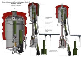 Ligne Maginot - Cloche à Vision Périscopique (VP) - Vue 3D de la cloche VP, réalisé par Gilbert KLUCZYK.