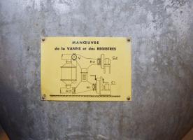 Ligne Maginot - Ouvrage de la FERTE - Bloc 1
Salle de neutralisation du bloc
Instructions de manœuvre du ventilateur type C1