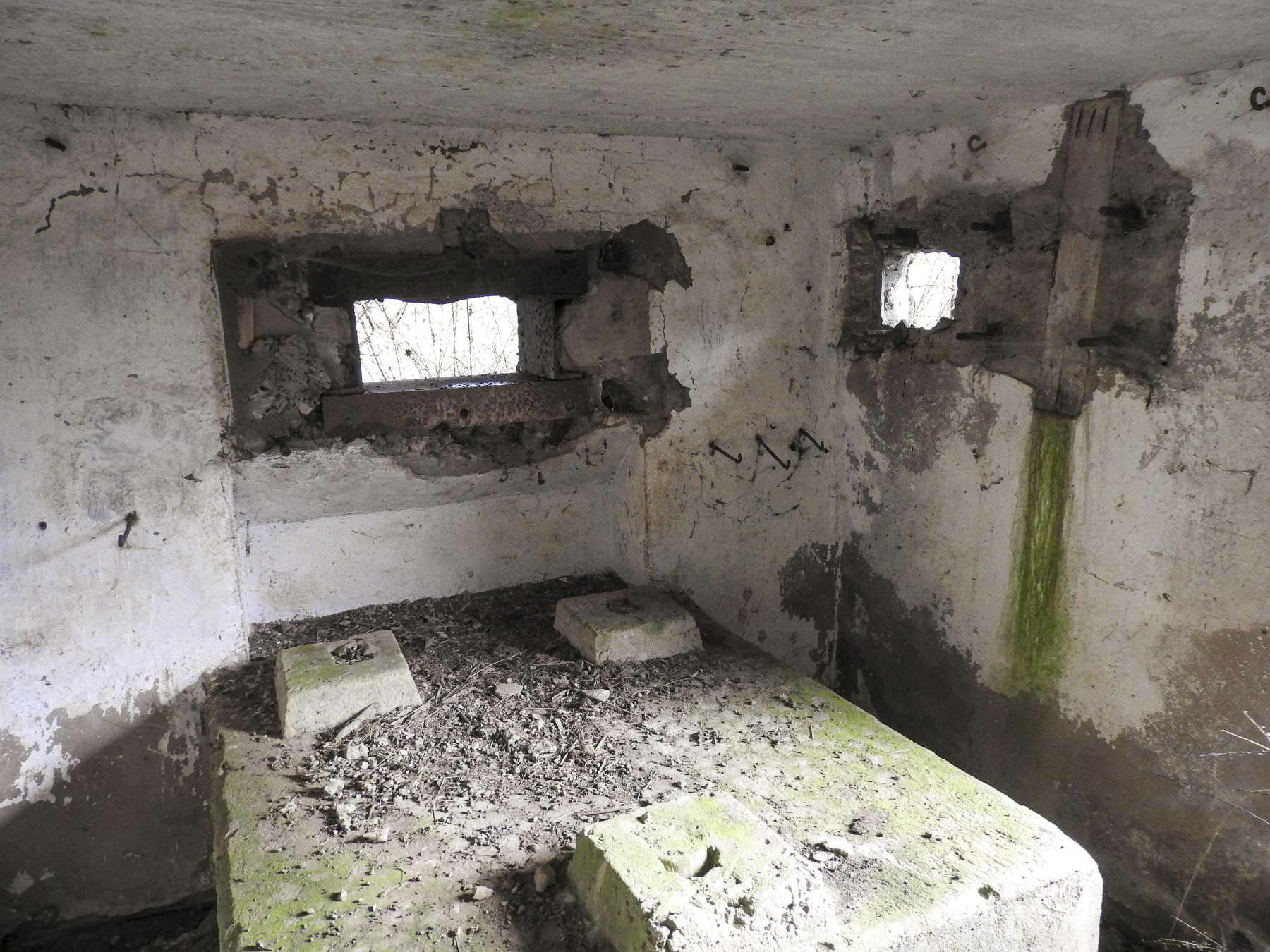 Ligne Maginot - VALETTE SUD OUEST - (Blockhaus pour arme infanterie) - La chambre de tir du blockhaus.