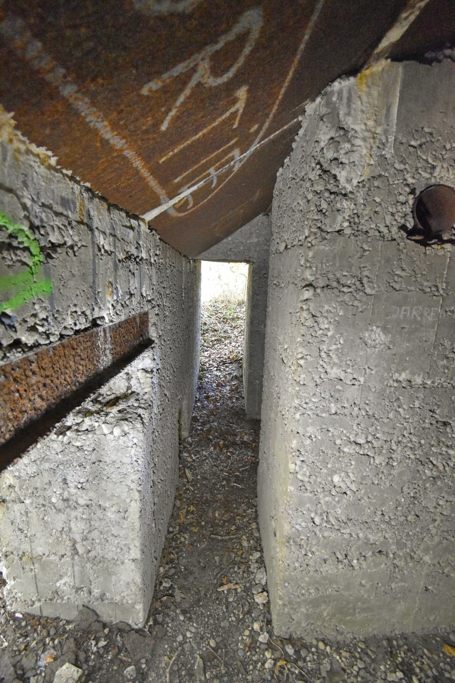 Ligne Maginot - PA DU CARREFOUR 248-1 - (Blockhaus pour canon) - Couloir vers l'entrée des hommes