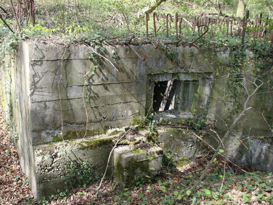 Ligne Maginot - CB150 - HASDORFEROD NORD - (Blockhaus pour arme infanterie) - Notez le ferraillage de la partie haute.