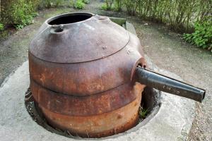 Ligne Maginot - T3 (TD N° 507) - (Cuve pour arme d'infanterie) - La tourelle dans son encuvement