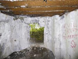 Ligne Maginot - A18 - FORT DE MAULDE OUEST - (Casemate d'artillerie) - Embrasure du canon, vue intérieure