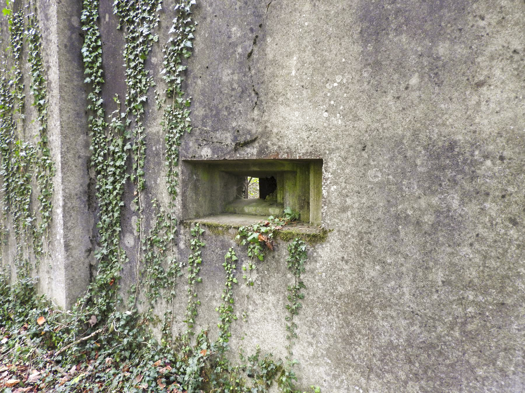 Ligne Maginot - LANGENSOULTZBACH - (Stand de tir) - Le créneau dans le mur d'aile gauche