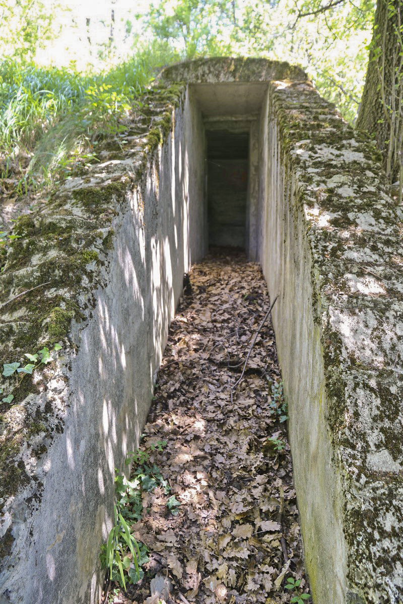 Ligne Maginot - LA VILLETTE 1 - (Blockhaus pour arme infanterie) - L'entrée dans la pente 