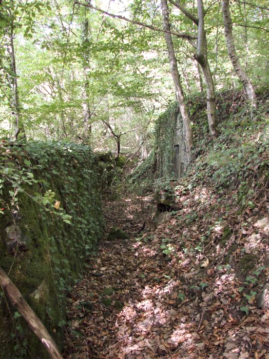 Ligne Maginot - BERGBUSCH (POSTE DE SECOURS DU 167° RIF) - (Poste de Secours) - Couloir desservant les alvéoles .