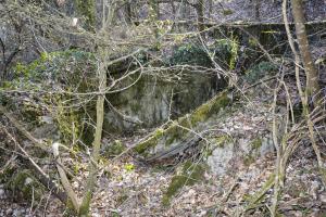 Ligne Maginot - BBO4 - (Blockhaus pour canon) - Les ruines du bouclier