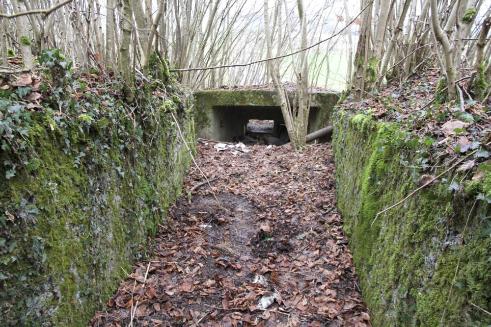 Ligne Maginot - BBO3 - (Blockhaus pour canon) - Tranchée d’accès bétonnée