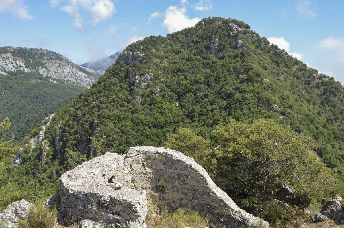 Ligne Maginot - BAISSE DE SCUVION 4 - (Cuve pour arme d'infanterie) - Au centre Mont Razet, à gauche Col de Roulabre