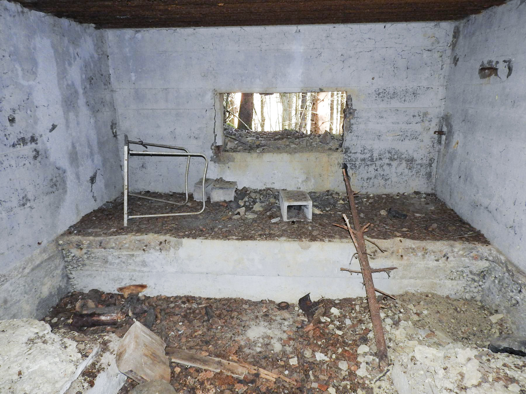 Ligne Maginot - MUEHLENBACH 3 - (Blockhaus pour canon) - La chambre de tir pour le canon anti-char.