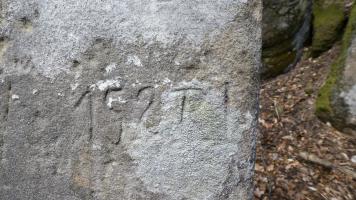 Ligne Maginot - HAUT-WARSBERG (POINT D'APPUI) - (Divers) - Marque '152 RI', mais probablement d'après guerre car les Diables Rouges n'ont pas stationné ici en 1939-40