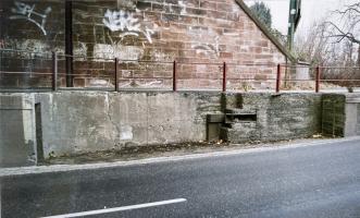 Ligne Maginot - ROUTE DU RHIN - (Barrage de Route) - Détail des ancrages coté nord